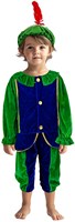 Pietenpak kids costume green blue 110-116 cm dress up outfit