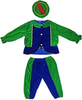 Pietenpak kids costume green blue 110-116 cm dress up outfit-2