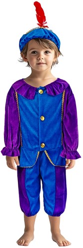 Pietenpak costume purple blue 110-116 cm kids dress-up Sinterklaas