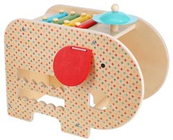 Petit Collage wooden music toy elephant FSC certified for kids