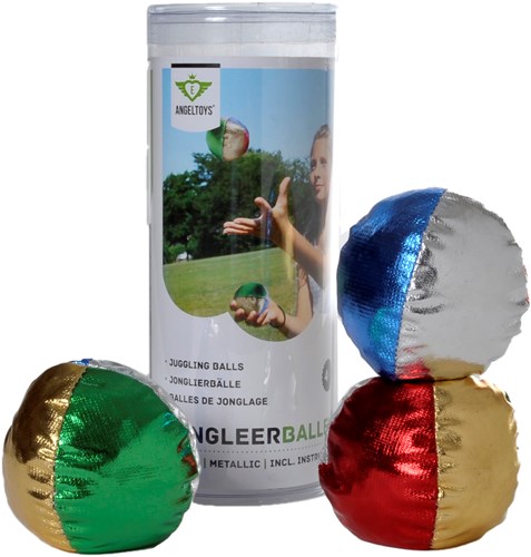 Longfield Games juggling balls metallic 2.5 inch set in tube
