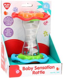 Play baby toy rattle - colorful plastic baby rattle with grip