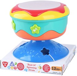 Play musical spinning drum toy - sensory and educational