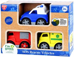 Play biobased rescue vehicles toy set - sustainable kids toy