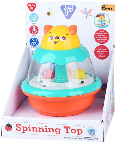 Play spinning top - colorful baby toy with balls