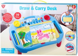 Play creative portable drawing table set for kids 19-piece multi color