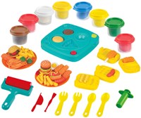 Play clay toy Diner Cafe set with 8 clay pots for children