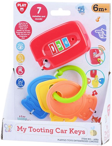 Play car keys teether with music - baby toy for infants