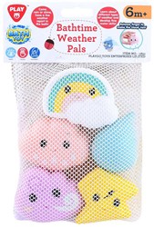 Play bath toy weather influences - bath set with net and 5 soft figures