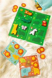 Petit Collage bingo game animal friends FSC wood educational toy