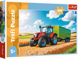 Trefl puzzle farm tractor with trailer - 100 pieces FSC