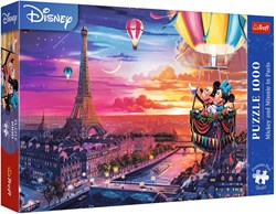 Trefl puzzle 1000 pieces - Mickey and Minnie in Paris - Premium Plus