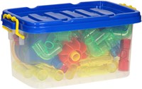 Albatros Hengelsport construction set tubes waterway in storage box 72-piece toy