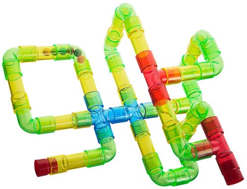 Lobbes marble run toy tube maze 90-piece colorful building fun set-2