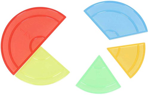 Albatros Hengelsport educational toy Transparent fraction circle 228 pieces-3