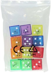 Albatros Hengelsport transparent dice educational game 2in1 set 6 pieces