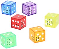 Albatros Hengelsport transparent dice educational game 2in1 set 6 pieces-2