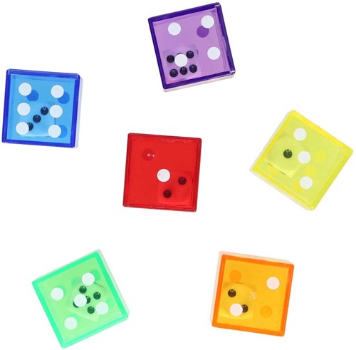 Albatros Hengelsport transparent dice educational game 2in1 set 6 pieces-3
