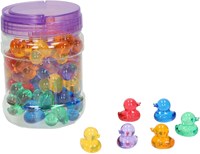 Albatros Hengelsport transparent play ducks set - 60 pieces colorful toy-2