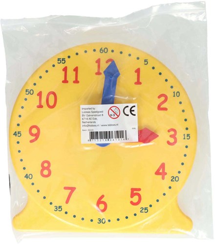 Albatros Hengelsport kids clock learn to tell time 30cm multicolor