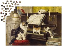 Enjoy Puzzle cat art jigsaw The Piano Lesson - 1000 pieces puzzle-3