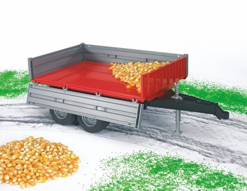 Bruder toy tipper trailer 2-axle - construction vehicle 1:16 scale-3