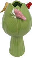 Countryfield vase decoration tulip with birds green ceramic Ø11cm