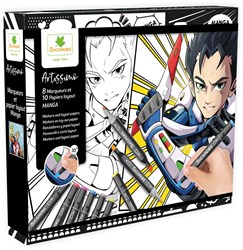 Sycomore craft set manga markers for kids aged 10 and up