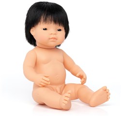 Miniland doll Asian boy 38cm - educational toy doll