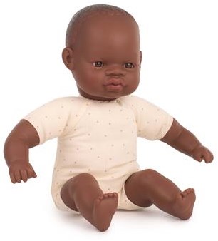 Miniland African baby doll 32cm educational toy doll-2