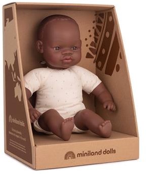 Miniland African baby doll 32cm educational toy doll