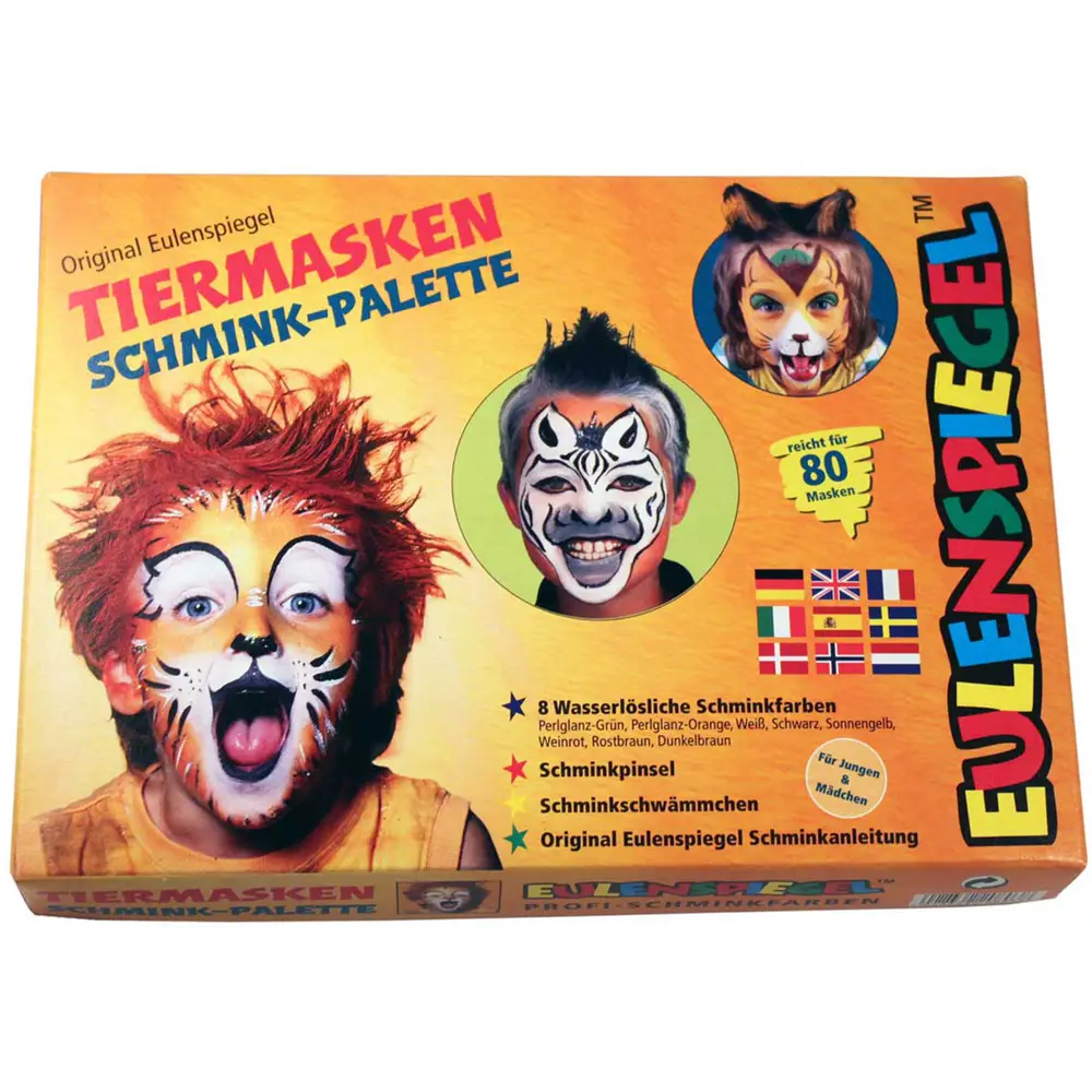 Vedes face paint palette animal masks - makeup set for kids and adults