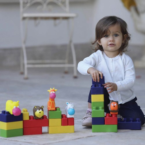 Edushape Mini Edu Animals Set 6 Animals + 22 Blocks-3