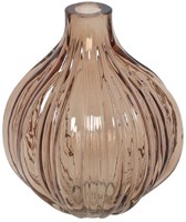 Countryfield vase brown glass decoration Ø12xH14cm modern