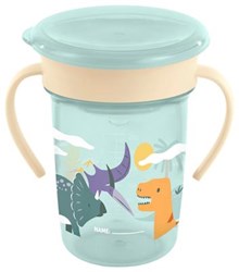 Miniland kids sippy cup with handles and leak-proof lid - Jurassic