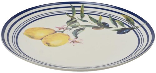 Decoris porcelain plate lemon design 20.3cm tableware dining
