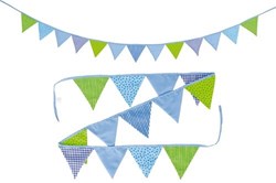 Goki cotton bunting blue-green 220 cm party decoration