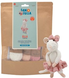 Het Muizenhuis crochet kit Ella mouse 12 cm DIY cuddly mouse dollhouse