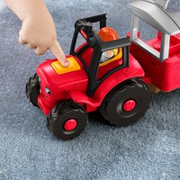 Mattel Little People farm tractor playset with animals and music-3