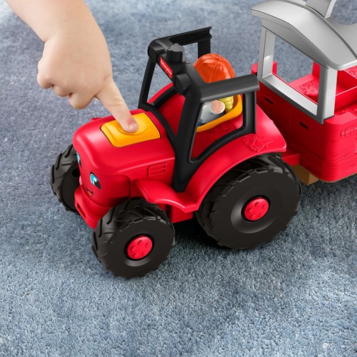 Mattel Little People farm tractor playset with animals and music-3