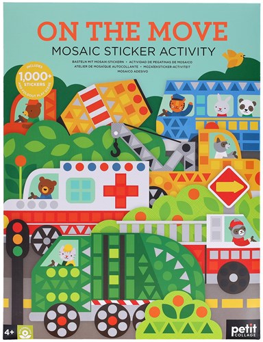 Petit Collage mosaic sticker set vehicles - creative sticker kit