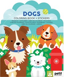 Petit Collage dogs coloring book with stickers - creative FSC paper toy