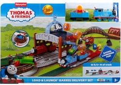 Mattel Thomas & Friends toy train Load & Launch Barrel Delivery Set