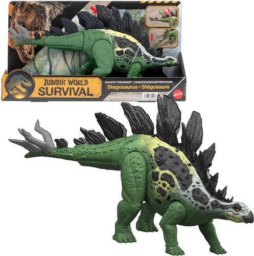 Mattel Jurassic World dinosaur action figure Gigantic Thrashers Stegosaurus-3
