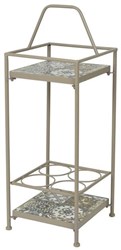 Decoris outdoor wine rack mosaic taupe metal garden furniture
