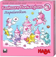 Haba board game Unicorn Glitterluck Stacking Clouds - cooperative kids game-3