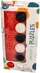 Mom's Care sensory toy XL contrast puzzle wheels black-white