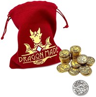 Asmodee Flamecraft Luxury Metal Coins Set - Board Game Accessory