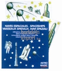 Harlequin Glow in the dark stickers spaceship (10s)