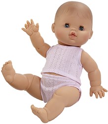 Paola Reina Gordi Baby Doll Girl White Pyjamas - 34 cm Toy Doll